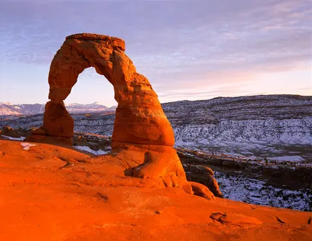 Delicate Arch zimą