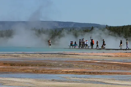 Grand Prismatic Spring i kładki